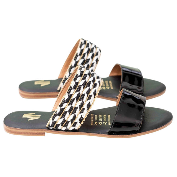 Silvia Cobos Conga Flat Sandals Black - Pal Negocio