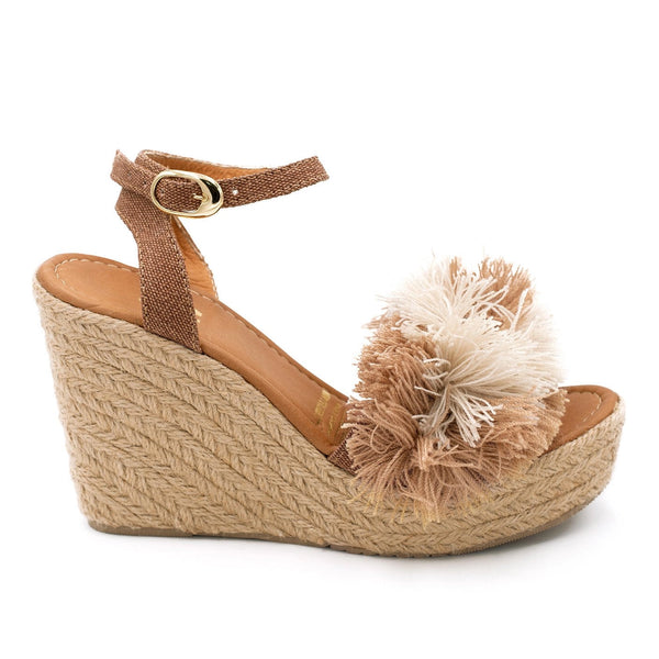 Silvia Cobos Mambo Wedge Espadrille Beige - Pal Negocio