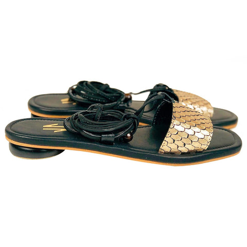 Santos Flat Sandals Black - Pal Negocio
