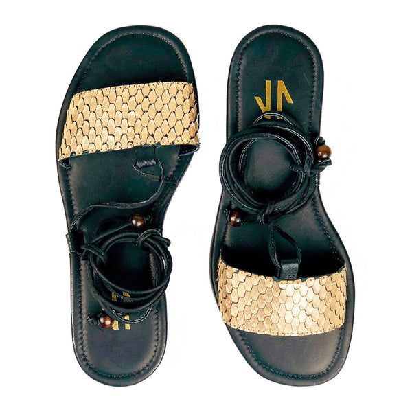 Santos Flat Sandals Black - Pal Negocio