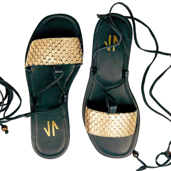 Santos Flat Sandals Black - Pal Negocio