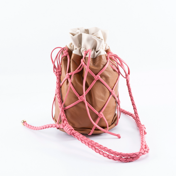 Silvia Cobos Caribe Braided Mochila Pink