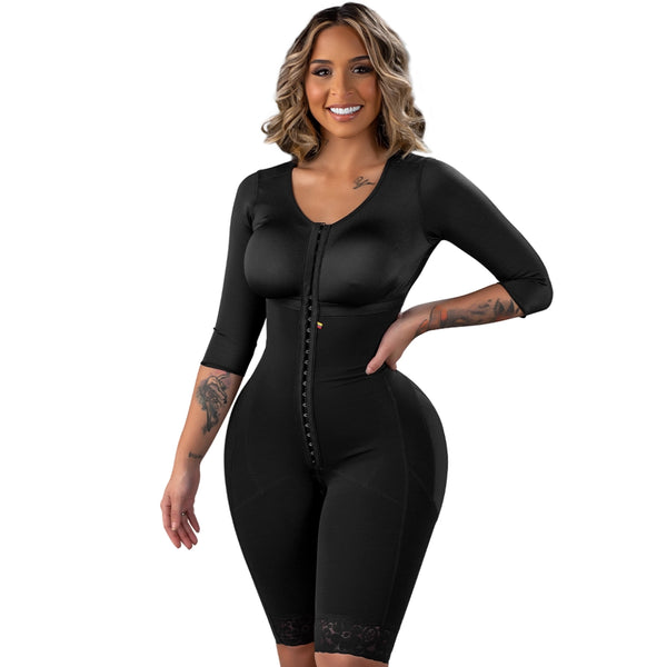 post surgery full body black faja 