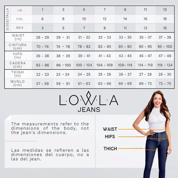 LOWLA 21888 | Colombian Skinny Jeans with Butt-lifting Effect - Pal Negocio